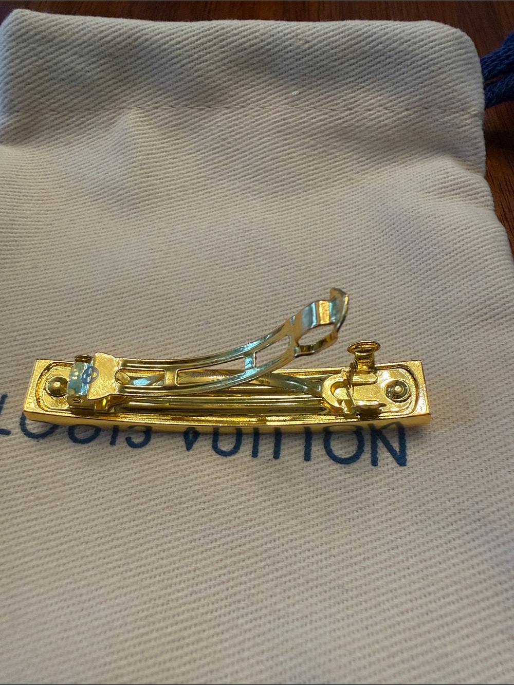 Pink and Gold Monogram Barrette - Picture 2 of 2
